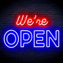 ADVPRO We 're OPEN Ultra-Bright LED Neon Sign fnu0313 - Blue & Red