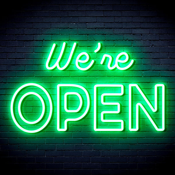 ADVPRO We 're OPEN Ultra-Bright LED Neon Sign fnu0313 - Golden Yellow