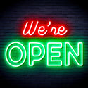 ADVPRO We 're OPEN Ultra-Bright LED Neon Sign fnu0313 - Green & Red