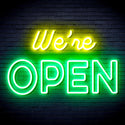 ADVPRO We 're OPEN Ultra-Bright LED Neon Sign fnu0313 - Green & Yellow