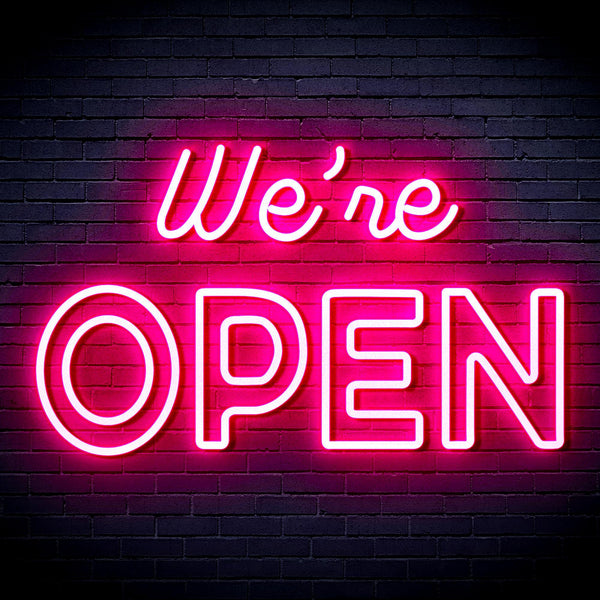 ADVPRO We 're OPEN Ultra-Bright LED Neon Sign fnu0313 - Pink