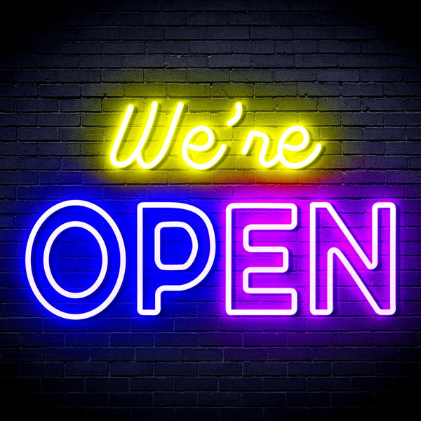 ADVPRO We 're OPEN Ultra-Bright LED Neon Sign fnu0313 - Multi-Color 2