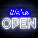ADVPRO We 're OPEN Ultra-Bright LED Neon Sign fnu0313 - White & Blue
