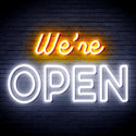 ADVPRO We 're OPEN Ultra-Bright LED Neon Sign fnu0313 - White & Golden Yellow