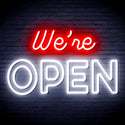 ADVPRO We 're OPEN Ultra-Bright LED Neon Sign fnu0313 - White & Red