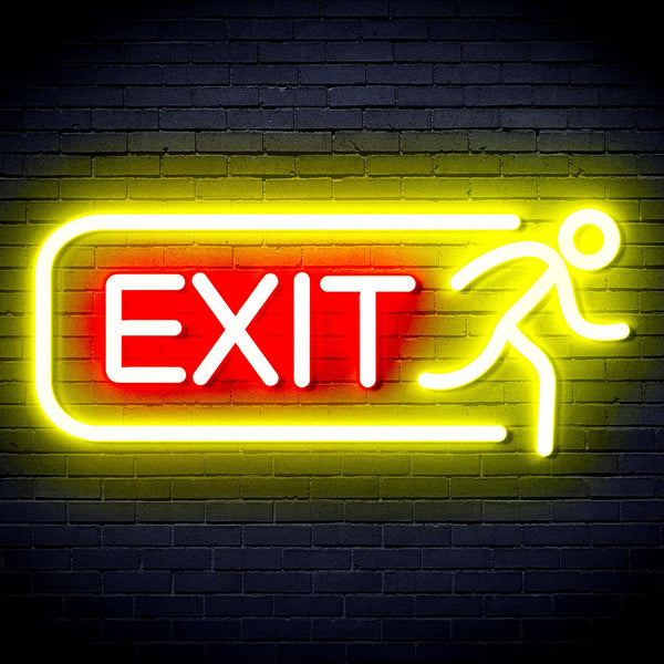 ADVPRO EXIT Sign Ultra-Bright LED Neon Sign fnu0317 - Red & Yellow