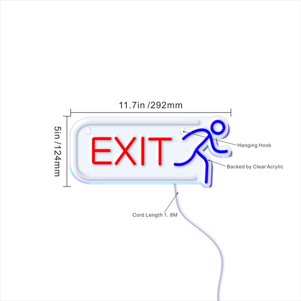 ADVPRO EXIT Sign Ultra-Bright LED Neon Sign fnu0317 - Size