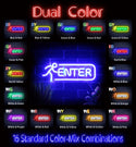 ADVPRO ENTER SIGN Ultra-Bright LED Neon Sign fnu0318 - Dual-Color