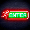 ADVPRO ENTER SIGN Ultra-Bright LED Neon Sign fnu0318 - Green & Red