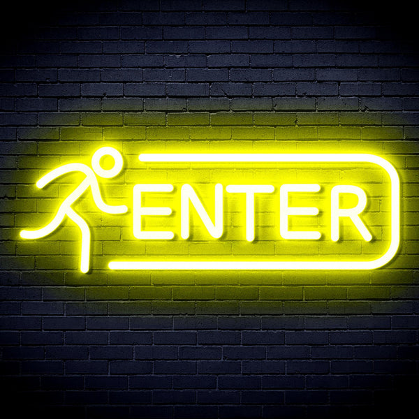 ADVPRO ENTER SIGN Ultra-Bright LED Neon Sign fnu0318 - Yellow