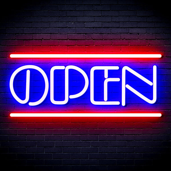 ADVPRO OPEN Sign Ultra-Bright LED Neon Sign fnu0319 - Red & Blue