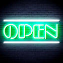 ADVPRO OPEN Sign Ultra-Bright LED Neon Sign fnu0319 - White & Green
