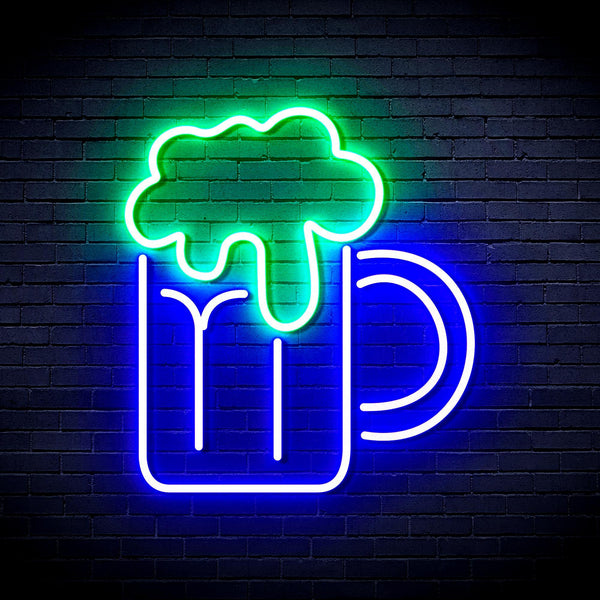 ADVPRO Beer Mug Ultra-Bright LED Neon Sign fnu0320 - Green & Blue
