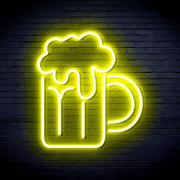 ADVPRO Beer Mug Ultra-Bright LED Neon Sign fnu0320 - Yellow