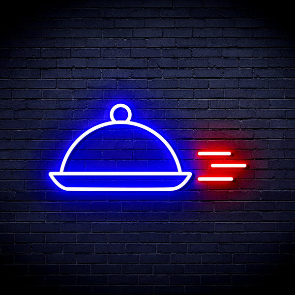 ADVPRO Dishes Ultra-Bright LED Neon Sign fnu0322 - Red & Blue