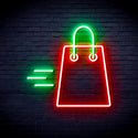 ADVPRO Shopping Bag Ultra-Bright LED Neon Sign fnu0323 - Green & Red
