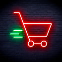 ADVPRO Shopping Cart Ultra-Bright LED Neon Sign fnu0324 - Green & Red