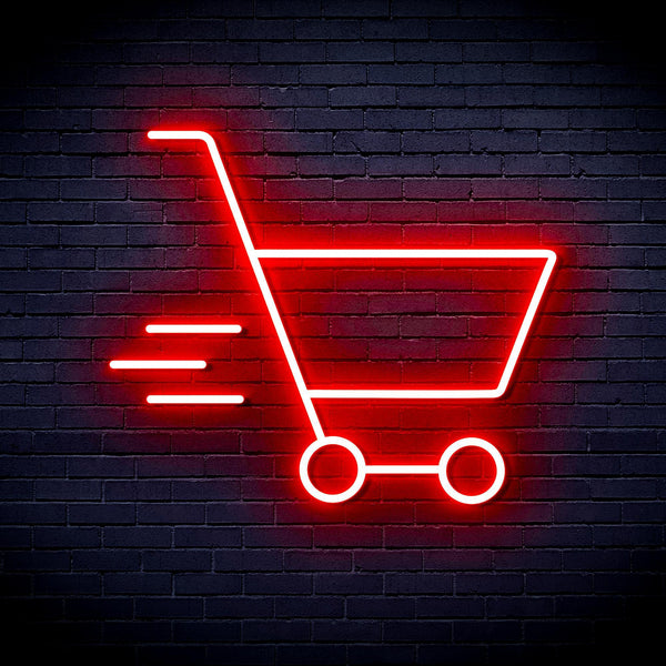 ADVPRO Shopping Cart Ultra-Bright LED Neon Sign fnu0324 - Red