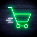 ADVPRO Shopping Cart Ultra-Bright LED Neon Sign fnu0324 - White & Green