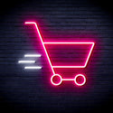 ADVPRO Shopping Cart Ultra-Bright LED Neon Sign fnu0324 - White & Pink