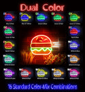 ADVPRO Hamburger Ultra-Bright LED Neon Sign fnu0326 - Dual-Color