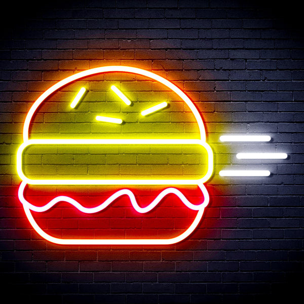 ADVPRO Hamburger Ultra-Bright LED Neon Sign fnu0326 - Multi-Color 2