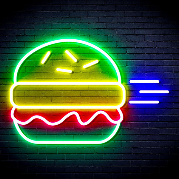 ADVPRO Hamburger Ultra-Bright LED Neon Sign fnu0326 - Multi-Color 6