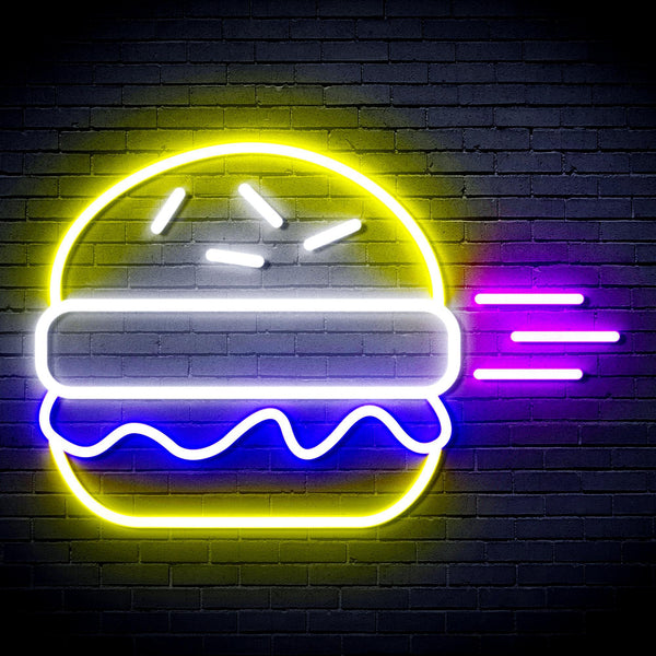 ADVPRO Hamburger Ultra-Bright LED Neon Sign fnu0326 - Multi-Color 9