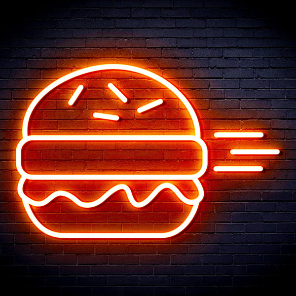 ADVPRO Hamburger Ultra-Bright LED Neon Sign fnu0326 - Orange