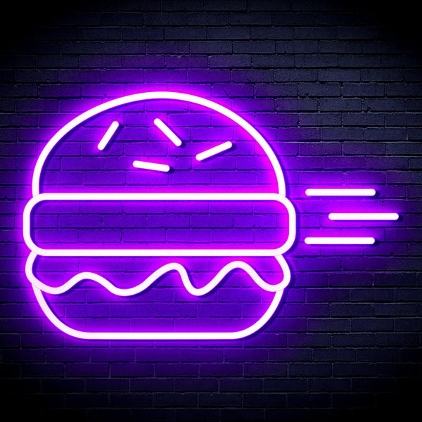 ADVPRO Hamburger Ultra-Bright LED Neon Sign fnu0326 - Purple