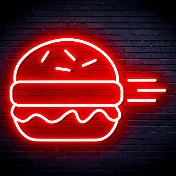 ADVPRO Hamburger Ultra-Bright LED Neon Sign fnu0326 - Red