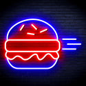 ADVPRO Hamburger Ultra-Bright LED Neon Sign fnu0326 - Red & Blue