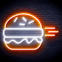 ADVPRO Hamburger Ultra-Bright LED Neon Sign fnu0326 - White & Orange