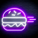 ADVPRO Hamburger Ultra-Bright LED Neon Sign fnu0326 - White & Purple