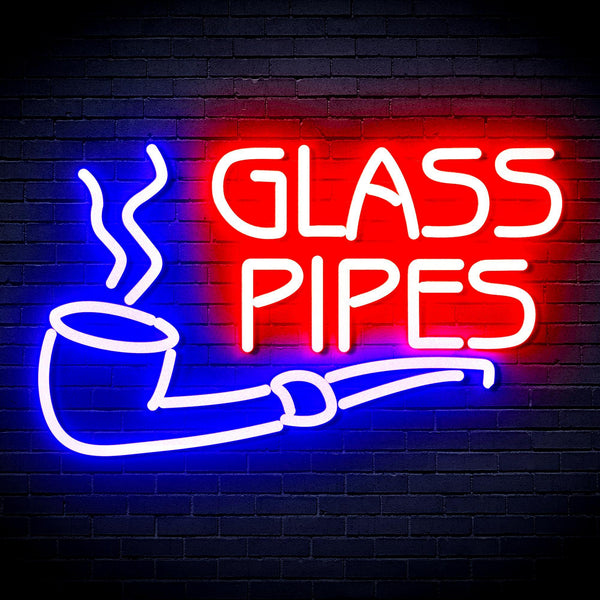 ADVPRO Glass Pipes Ultra-Bright LED Neon Sign fnu0329 - Blue & Red