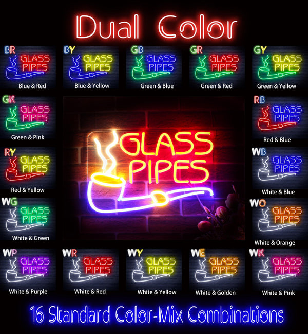 ADVPRO Glass Pipes Ultra-Bright LED Neon Sign fnu0329 - Dual-Color