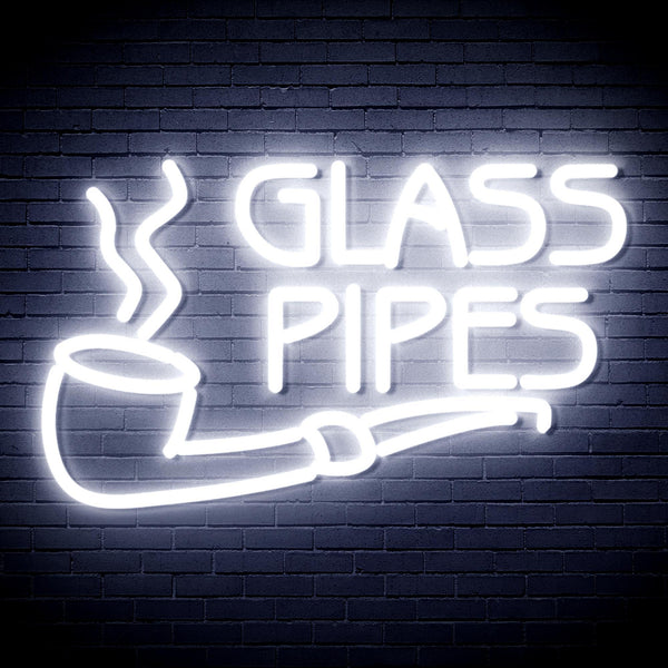 ADVPRO Glass Pipes Ultra-Bright LED Neon Sign fnu0329 - White