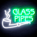 ADVPRO Glass Pipes Ultra-Bright LED Neon Sign fnu0329 - White & Green