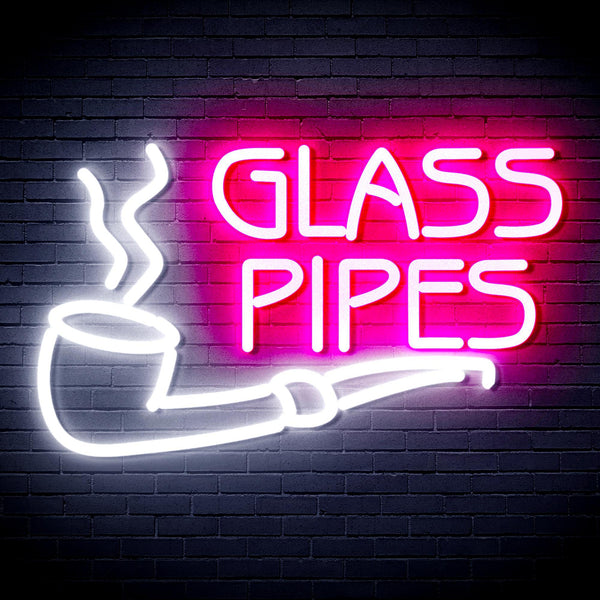 ADVPRO Glass Pipes Ultra-Bright LED Neon Sign fnu0329 - White & Pink
