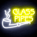 ADVPRO Glass Pipes Ultra-Bright LED Neon Sign fnu0329 - White & Yellow