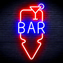 ADVPRO Bar and Down Arrow Ultra-Bright LED Neon Sign fnu0330 - Blue & Red
