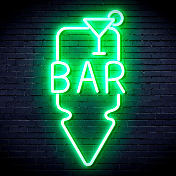 ADVPRO Bar and Down Arrow Ultra-Bright LED Neon Sign fnu0330 - Golden Yellow