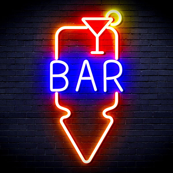 ADVPRO Bar and Down Arrow Ultra-Bright LED Neon Sign fnu0330 - Multi-Color 1