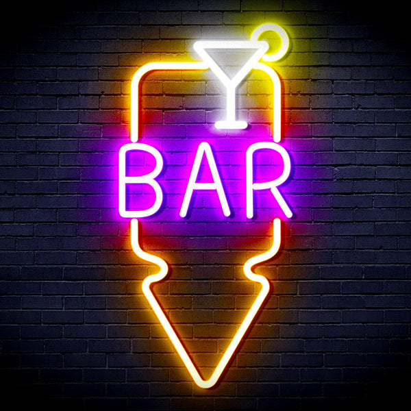 ADVPRO Bar and Down Arrow Ultra-Bright LED Neon Sign fnu0330 - Multi-Color 5