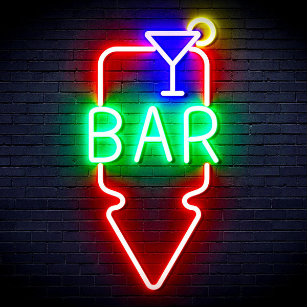 ADVPRO Bar and Down Arrow Ultra-Bright LED Neon Sign fnu0330 - Multi-Color 6