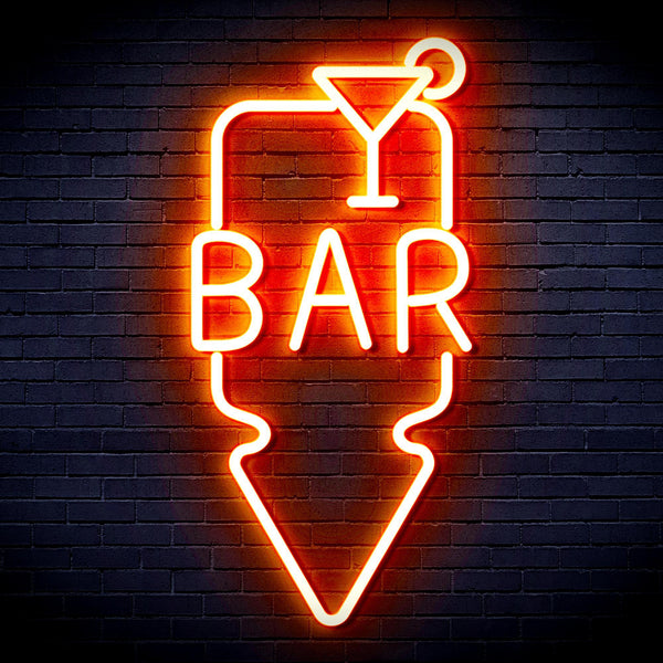 ADVPRO Bar and Down Arrow Ultra-Bright LED Neon Sign fnu0330 - Orange
