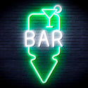 ADVPRO Bar and Down Arrow Ultra-Bright LED Neon Sign fnu0330 - White & Green