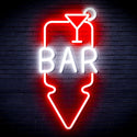 ADVPRO Bar and Down Arrow Ultra-Bright LED Neon Sign fnu0330 - White & Red
