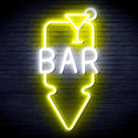 ADVPRO Bar and Down Arrow Ultra-Bright LED Neon Sign fnu0330 - White & Yellow