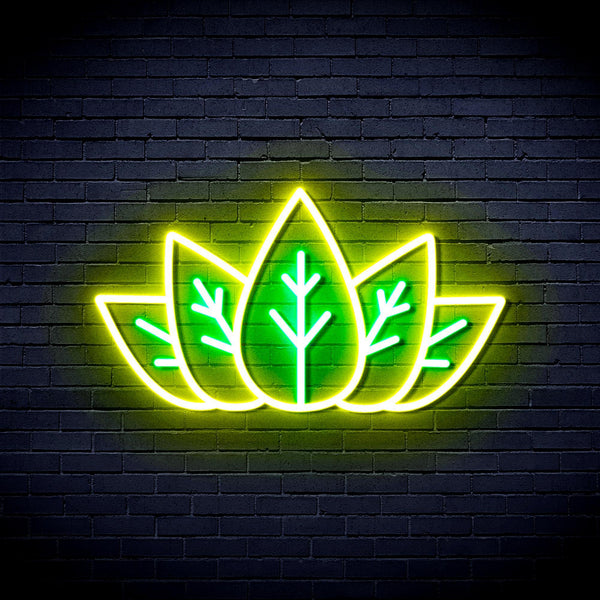 ADVPRO Mariguana Ultra-Bright LED Neon Sign fnu0332 - Green & Yellow